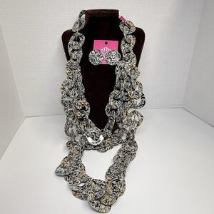 Sassy Jones Zaria’ Luxe Chain Necklace & Oversized Studs In Athens New